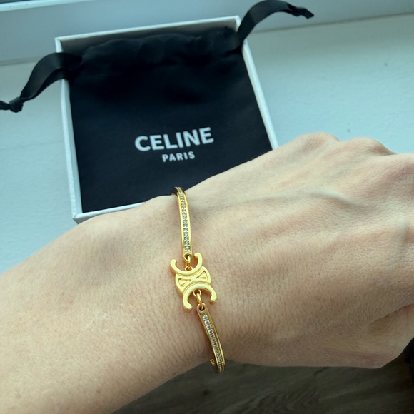 Celine Gold and Crystals Accent Bracelet New
